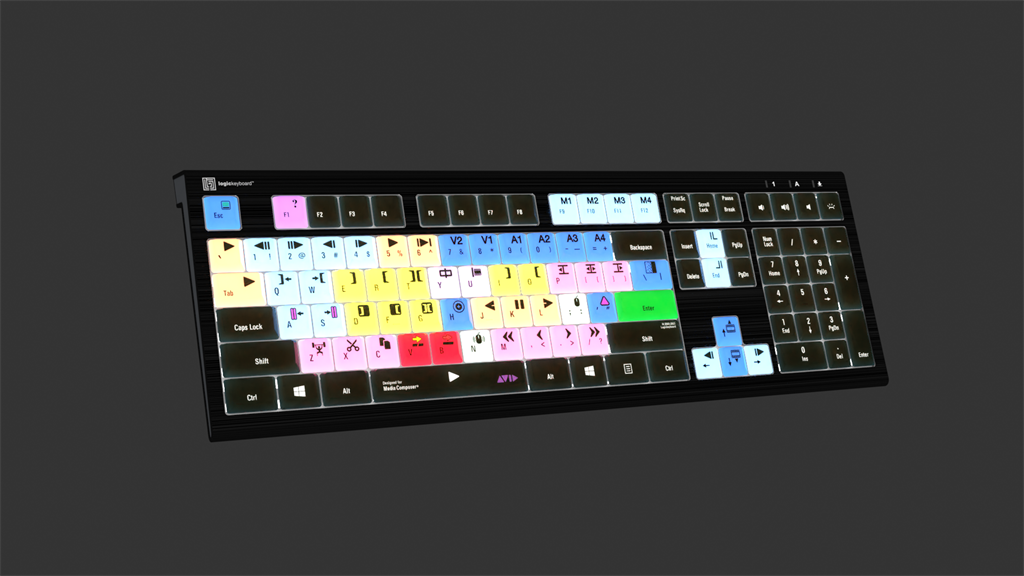 Logickeyboard Bluetooth Largeprint Black on White Keyboard